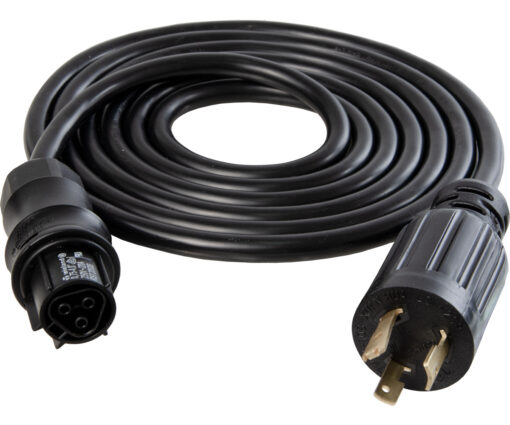 8’ Wieland F 18AWG BK locking 347V, L24-20P, Harness