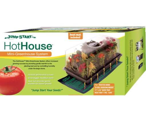 Jump Start Hot House w/Heat Mat, Tray, 72-Cell Insert, 7.5" dome