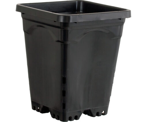 Active Aqua 6" x 6" Square Black Pot, 8" Tall, case of 50 - Image 2