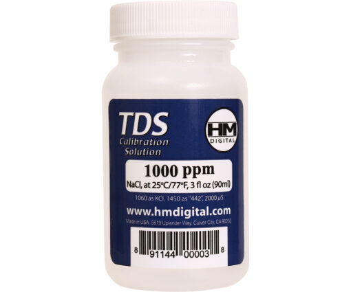 HM Digital 1000 ppm TDS Calibration Solution, 3 oz (90 ml)