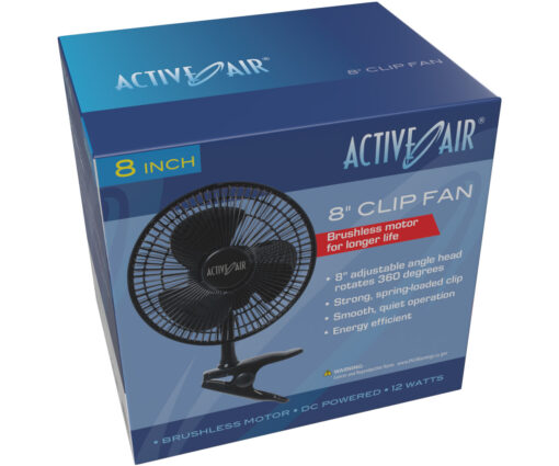 Active Air 8" Clip Fan, 10W - Image 2