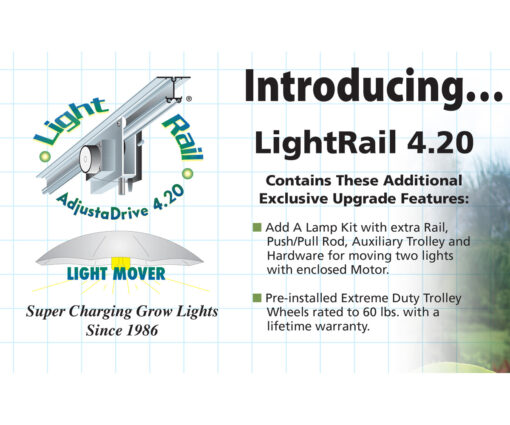 LightRail 4.20 AdjustaDrive w/ Add a Lamp Kit + pre-installed Extreme Duty Trolley Wheels - Image 2