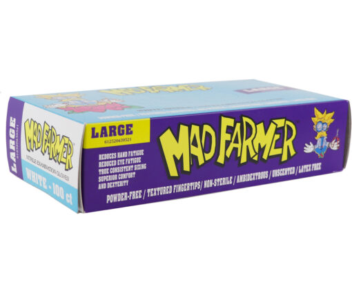 Mad Farmer White Nitrile Horticulture Gloves, Size L, Box of 100 - Image 2