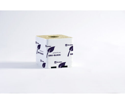 Grodan Gro Block Improved GR10 Large 4" w/Hole 4" x 4" x 4" Shrink wrapped/Strip, (case of 144 blocks) - Image 2