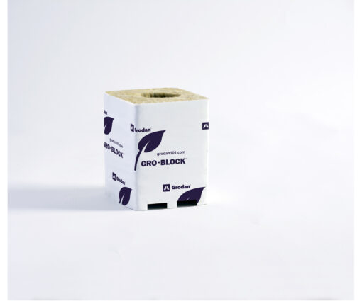 Grodan Gro Block Improved GR5.6 Large 3" w/Hole 3" x 3" x 4" Shrink wrapped/Strip - Image 2