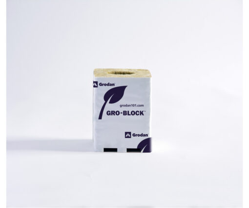 Grodan Gro Block Improved GR5.6 Large 3" w/Hole 3" x 3" x 4" Shrink wrapped/Strip