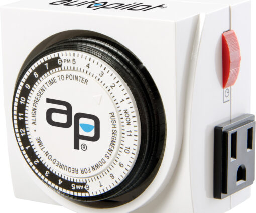 Autopilot Dual-Outlet Analog Grounded Timer, 1725W, 15A, 15-Minute On/Off, 24 Hour - Image 2
