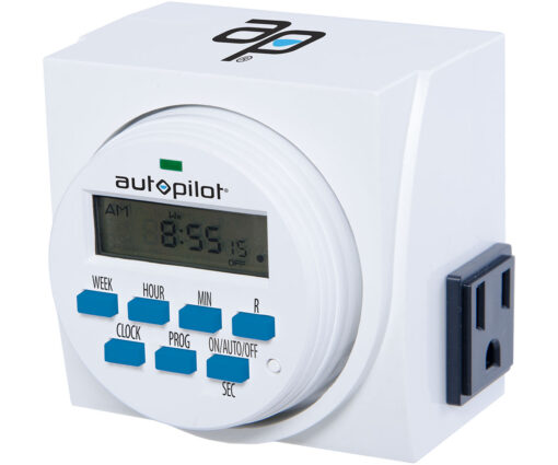 Autopilot Dual Outlet 7-Day Grounded Digital Programmable Timer, 1725W, 15A, 1 Second On/Off - Image 2